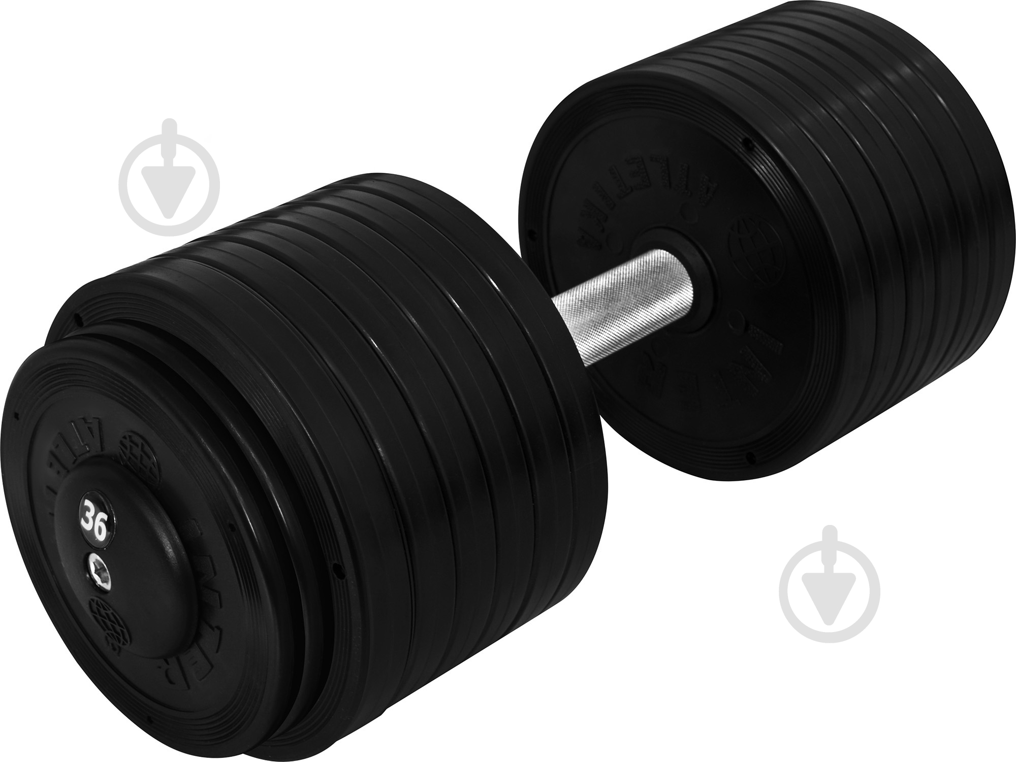 Гантель InterAtletika ST552.36 36 кг черный - фото 1 Гантель InterAtletika ST552.36 36 кг черный - фото 1