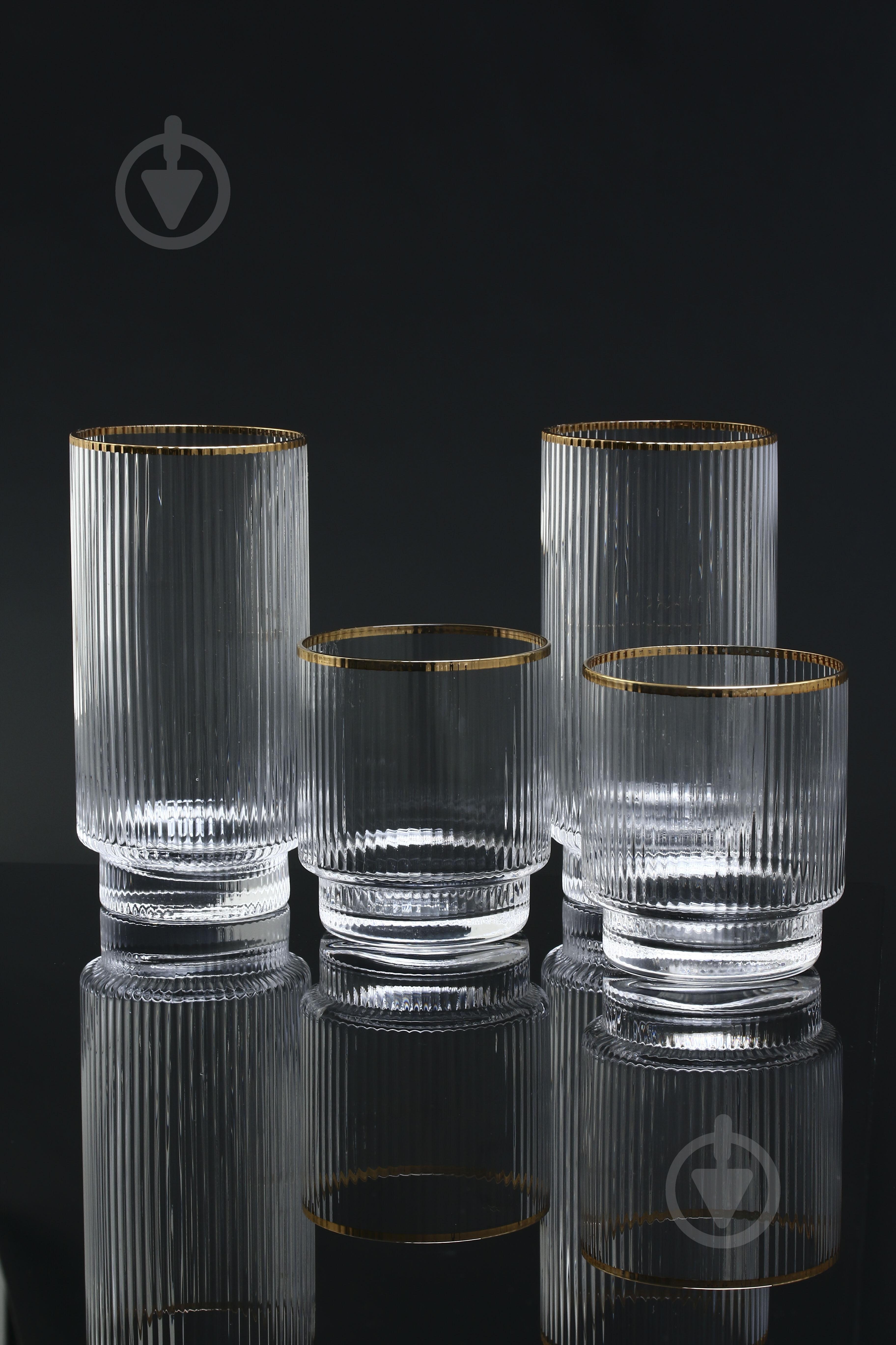 Набір склянок високих Fiora Ripple скло 410 мл 2 шт. - фото 6 Набір склянок високих Fiora Ripple скло 410 мл 2 шт. - фото 6