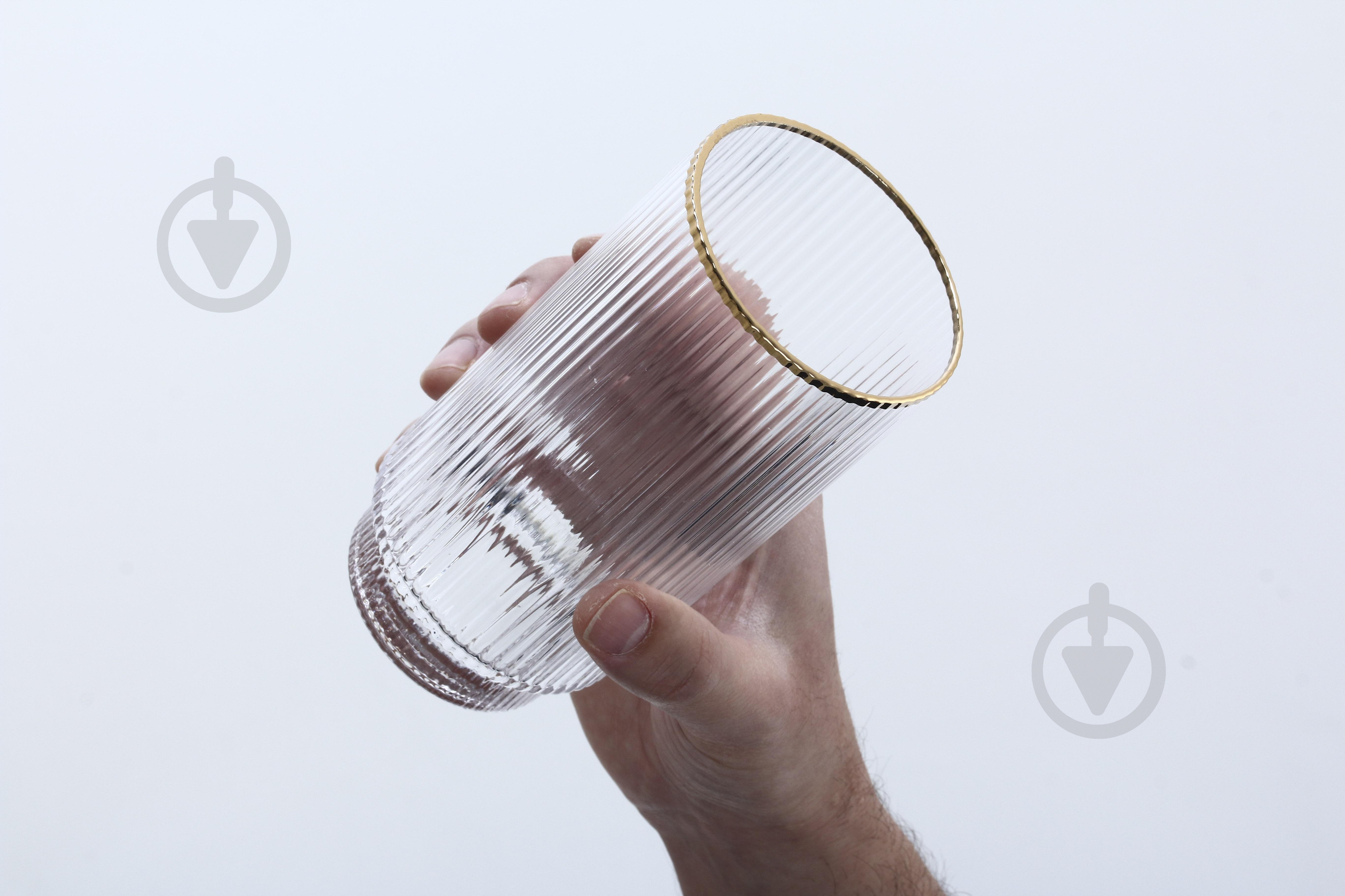 Набір склянок високих Fiora Ripple скло 410 мл 2 шт. - фото 7 Набір склянок високих Fiora Ripple скло 410 мл 2 шт. - фото 7