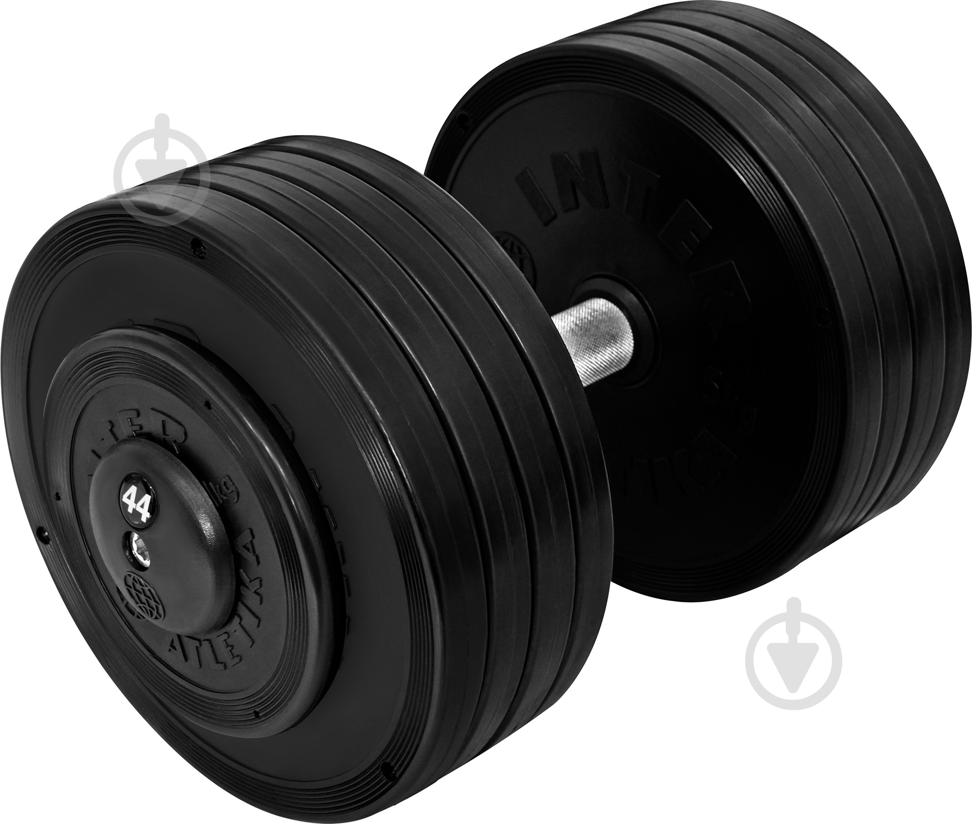 Гантель InterAtletika ST552.44 44 кг черный - фото 1 Гантель InterAtletika ST552.44 44 кг черный - фото 1