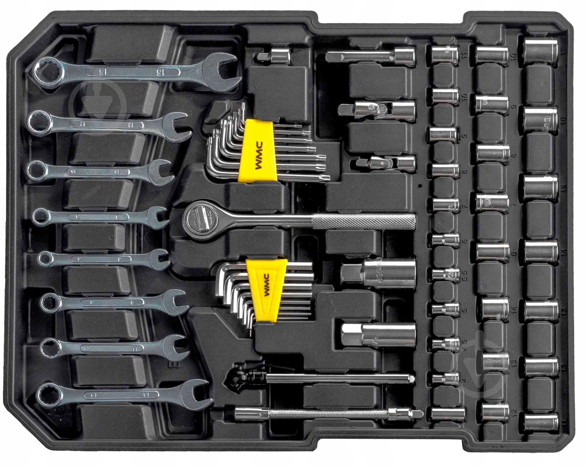 Набор ручного инструмента WMC TOOLS 186 шт. WMC186-3 - фото 5