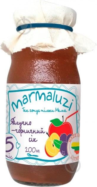 Сік Marmaluzi Яблучно-чорничний 200 мл - фото 1