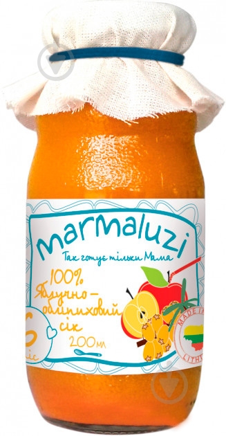 Сік Marmaluzi Яблучно-обліпиховий 200 мл - фото 1 Сік Marmaluzi Яблучно-обліпиховий 200 мл - фото 1