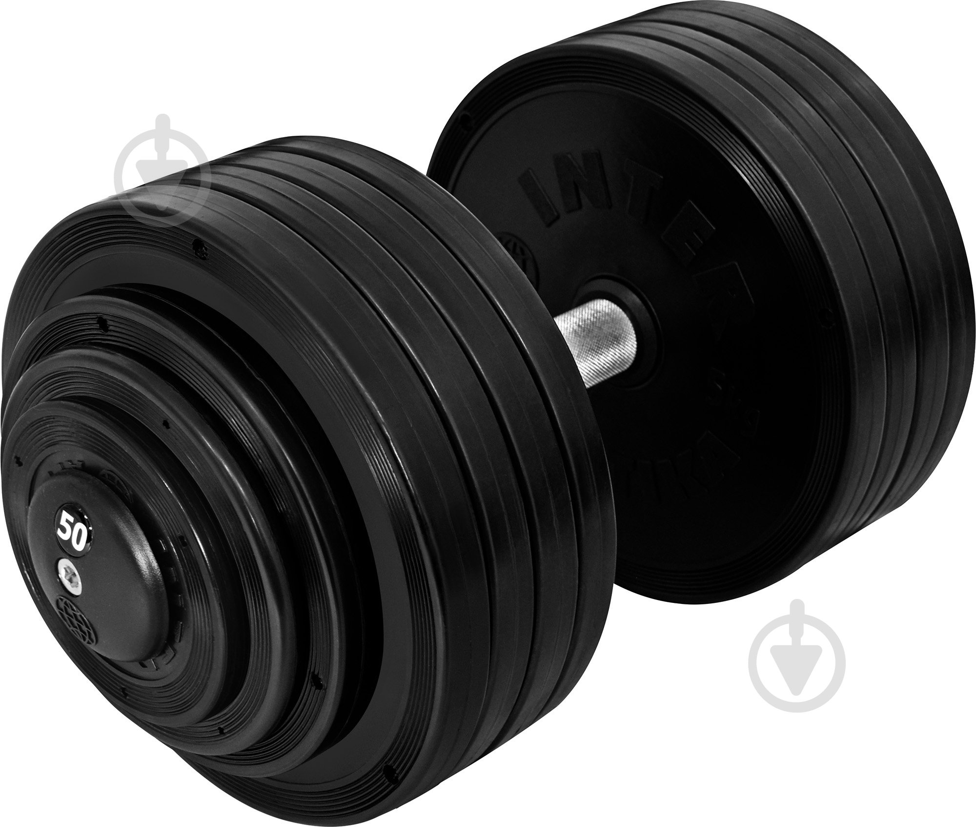 Гантель InterAtletika ST552.50 50 кг черный - фото 1 Гантель InterAtletika ST552.50 50 кг черный - фото 1