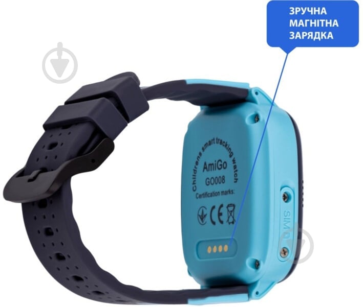 Смарт-часы детские AmiGo GO008 MILKY blue - фото 3 Смарт-часы детские AmiGo GO008 MILKY blue - фото 3
