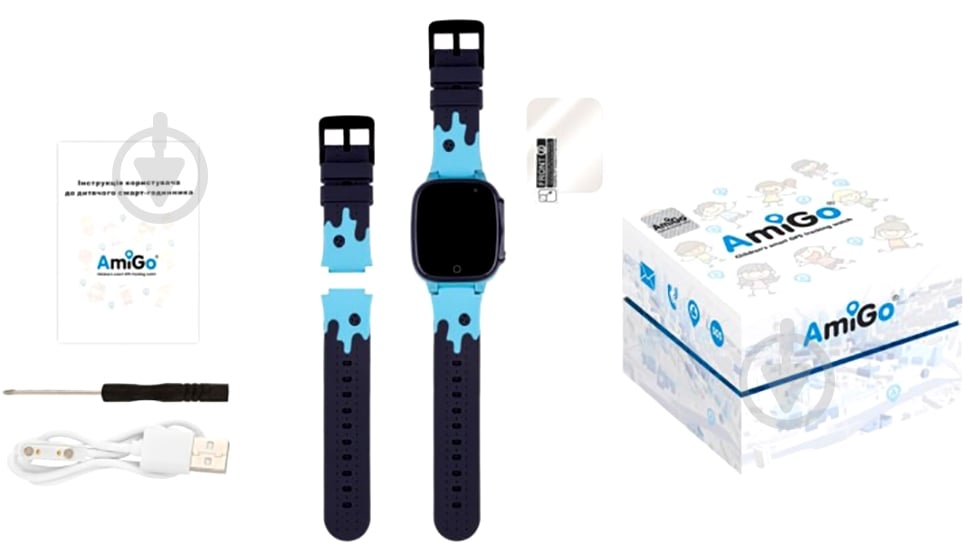 Смарт-часы детские AmiGo GO008 MILKY blue - фото 6 Смарт-часы детские AmiGo GO008 MILKY blue - фото 6