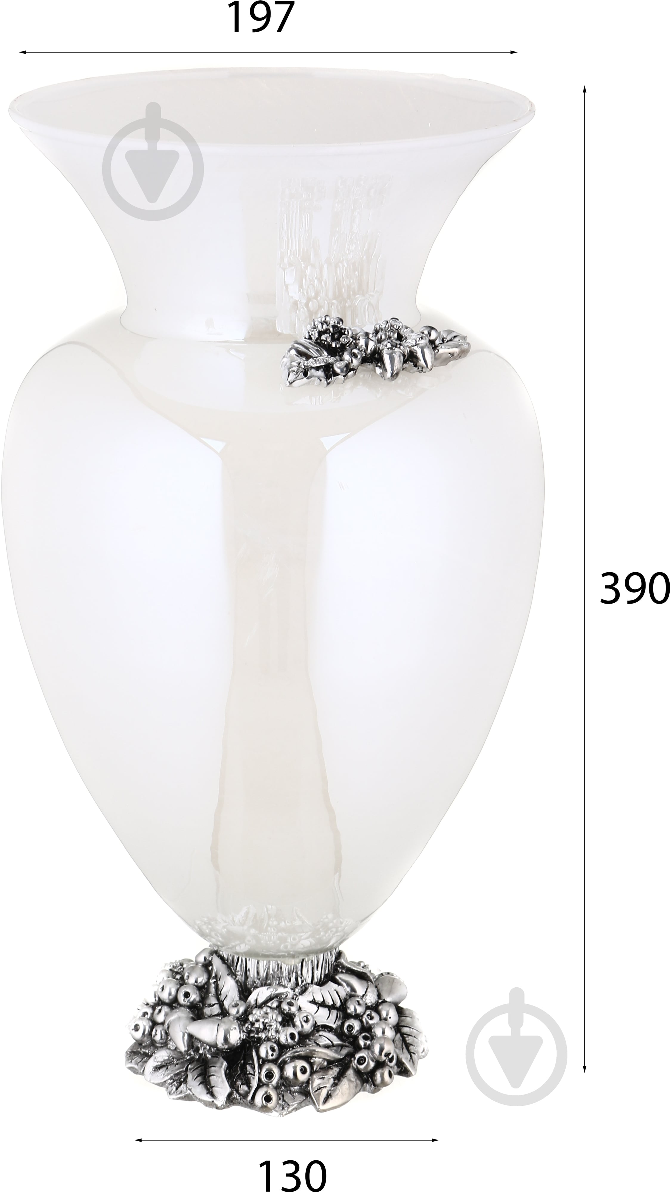 Ваза White cristal Perla 42 см белый VS 2750 - фото 4