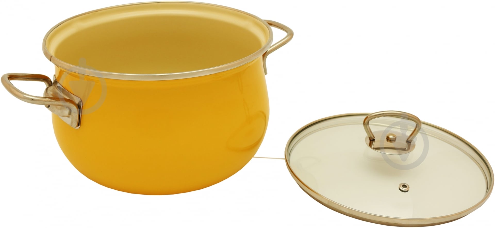 Кастрюля с крышкой Emalia Olkusz 4,0 л желтая 3LX20E35 - фото 2