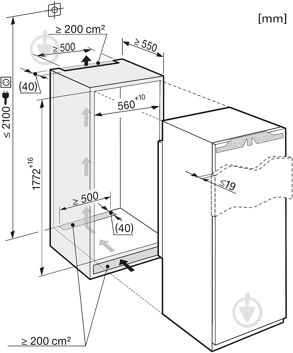 Встраиваемый холодильник Miele K37272iD - фото 3