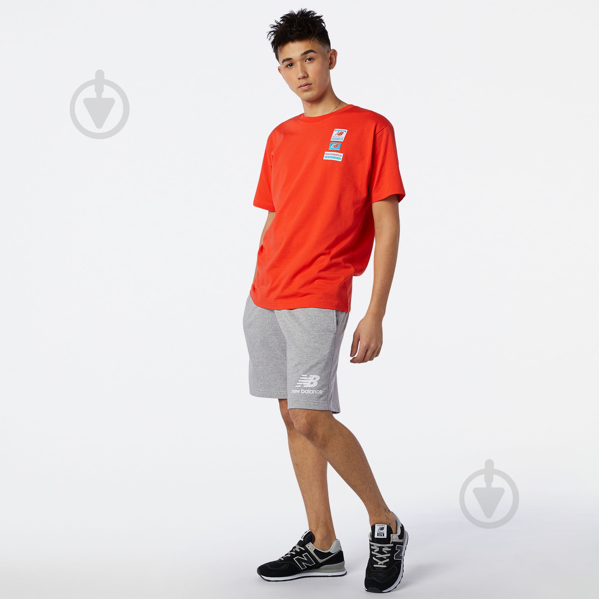 Шорты New Balance MS03558AG р. L серый - фото 1