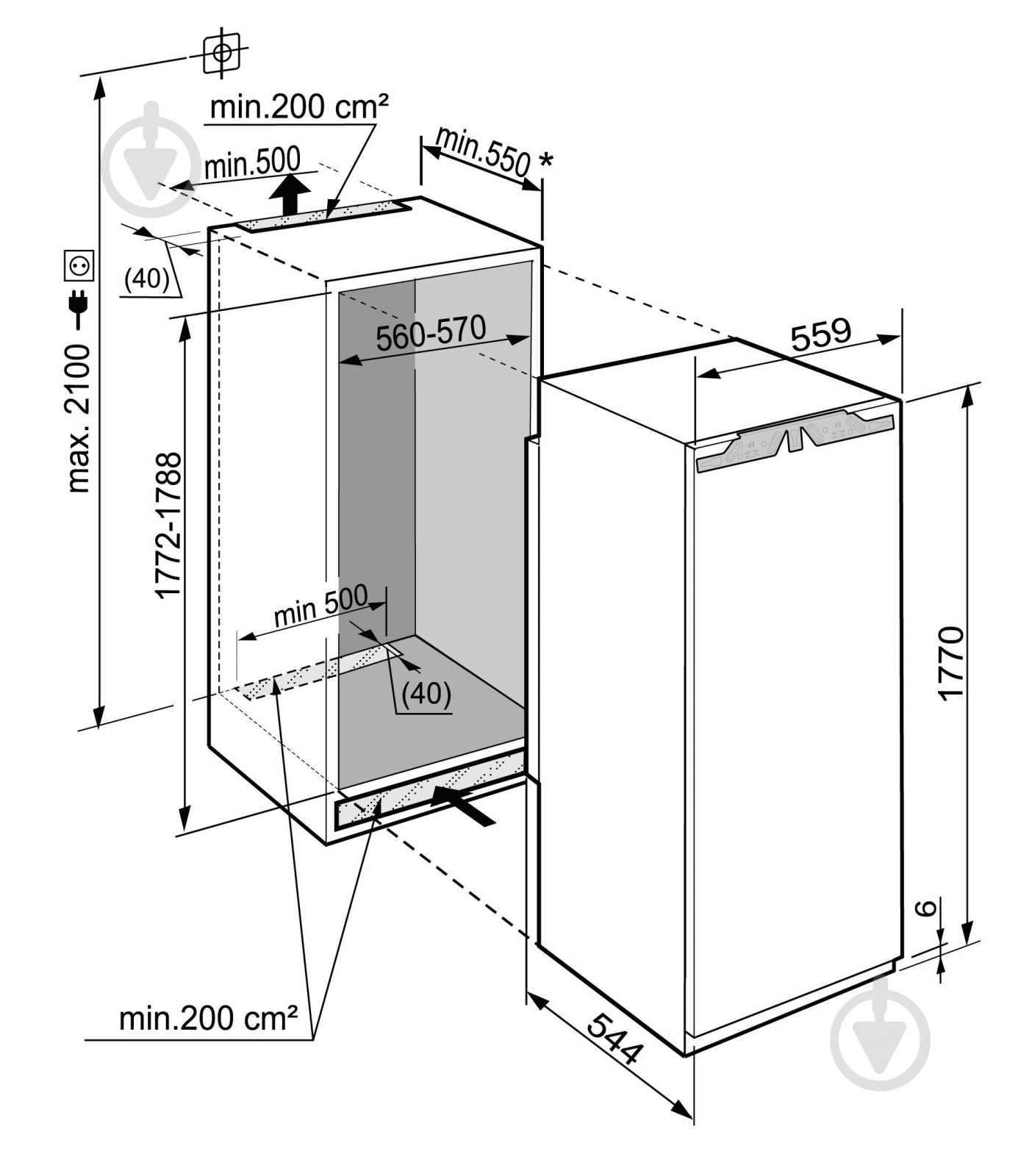 Встраиваемый холодильник Liebherr IK 3524 - фото 7