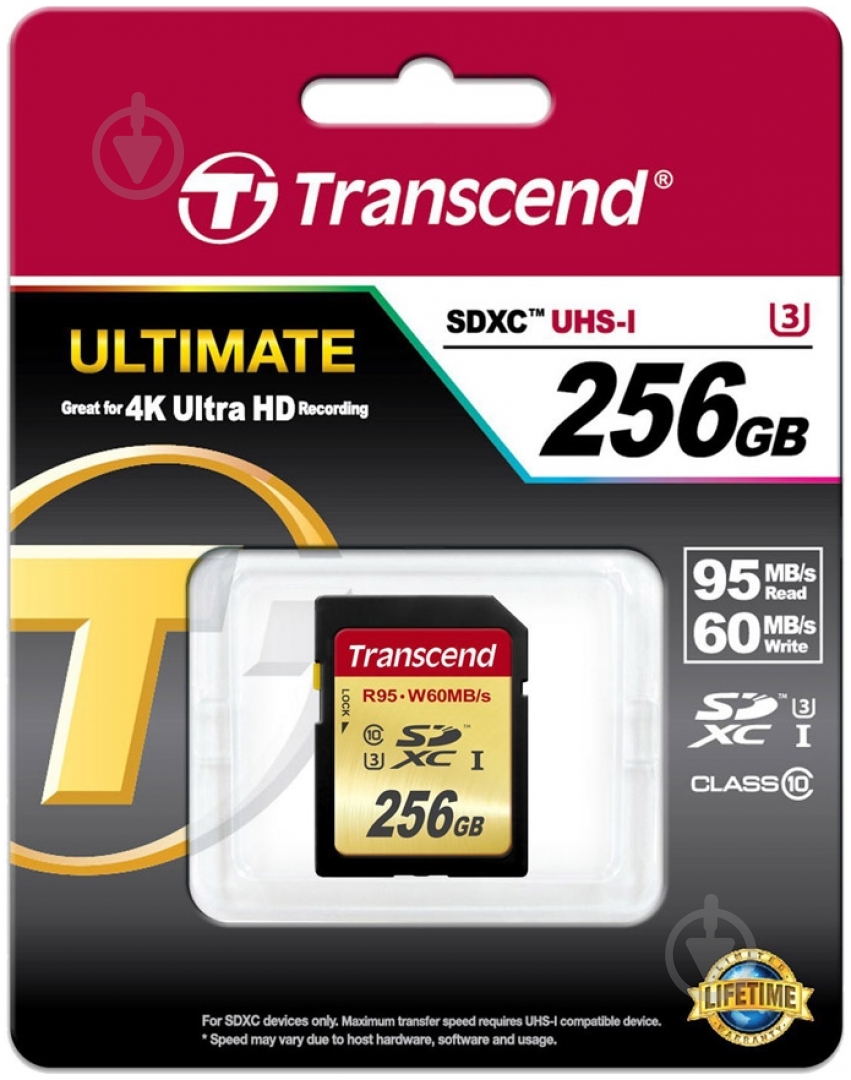 Карта памяти Transcend Ultimate 256GB (TS256GSDU3) - фото 2