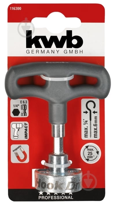 Отвертка-держатель бит KWB 1 шт. 116300 - фото 1
