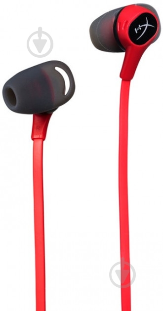 Навушники HyperX Cloud Earbuds black/red (4P5J5AA) - фото 1 Навушники HyperX Cloud Earbuds black/red (4P5J5AA) - фото 1