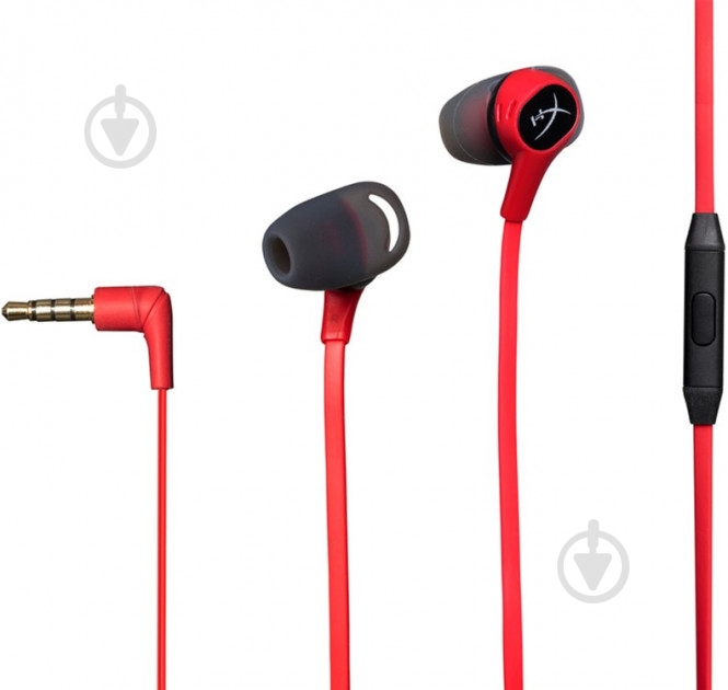Навушники HyperX Cloud Earbuds black/red (4P5J5AA) - фото 2 Навушники HyperX Cloud Earbuds black/red (4P5J5AA) - фото 2