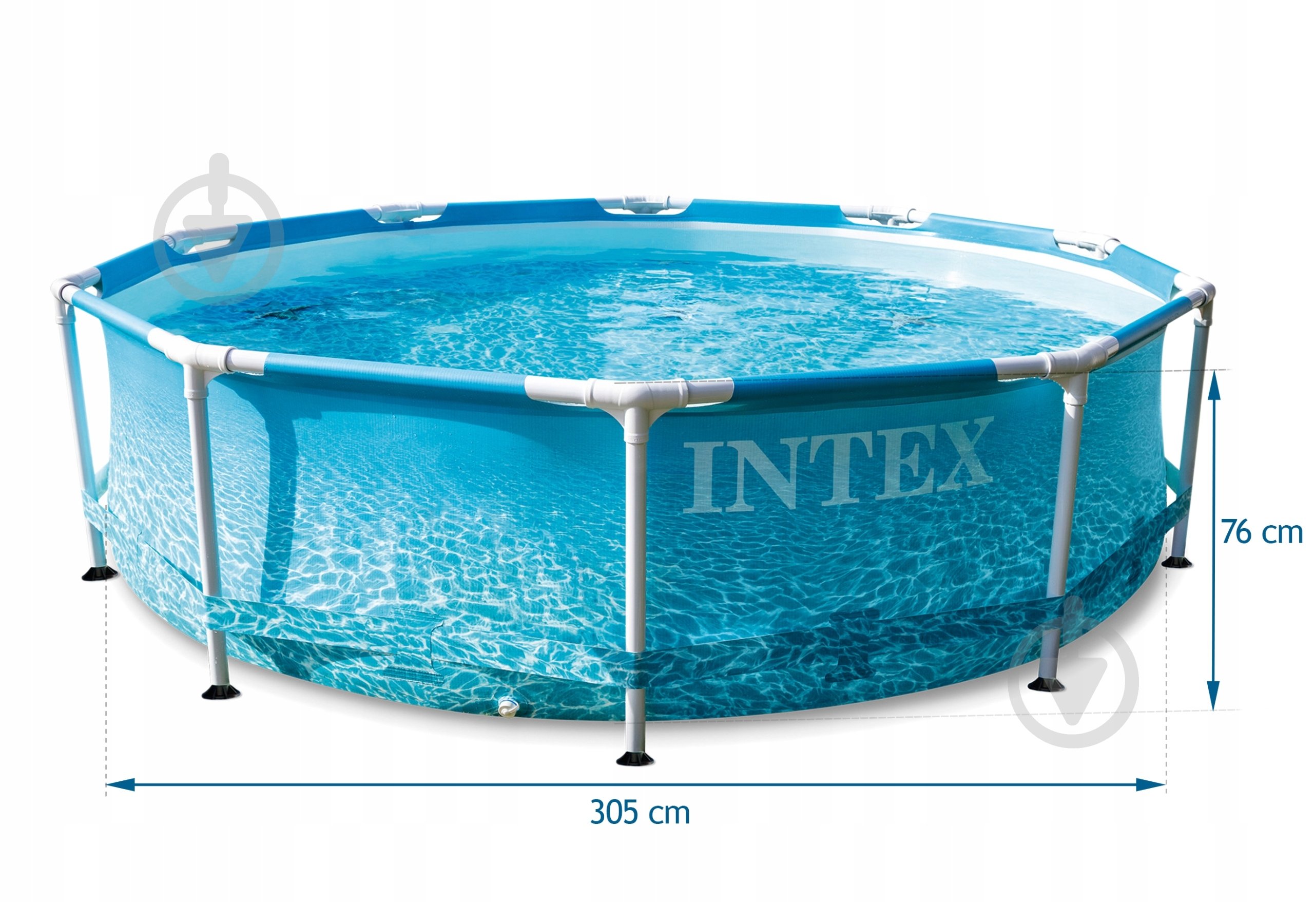 Басейн каркасний Intex Metal Frame Pool 305x76 см, арт. 28206 - фото 4