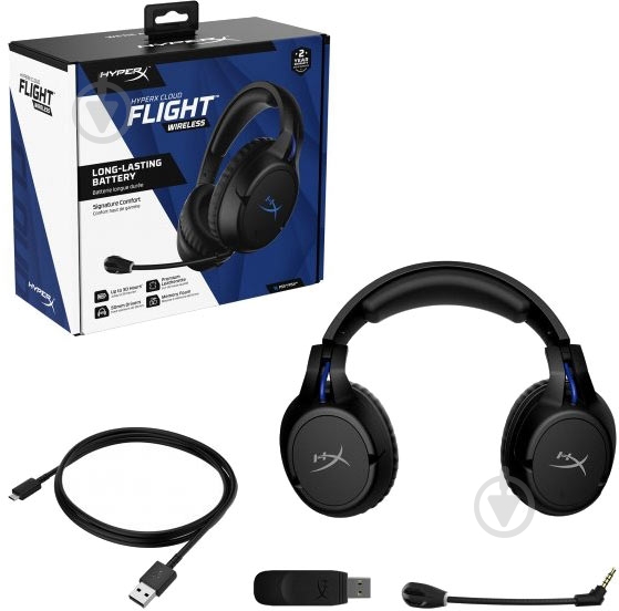 Навушники HyperX Cloud Flight PS5 black (4P5H6AA) - фото 7 Навушники HyperX Cloud Flight PS5 black (4P5H6AA) - фото 7