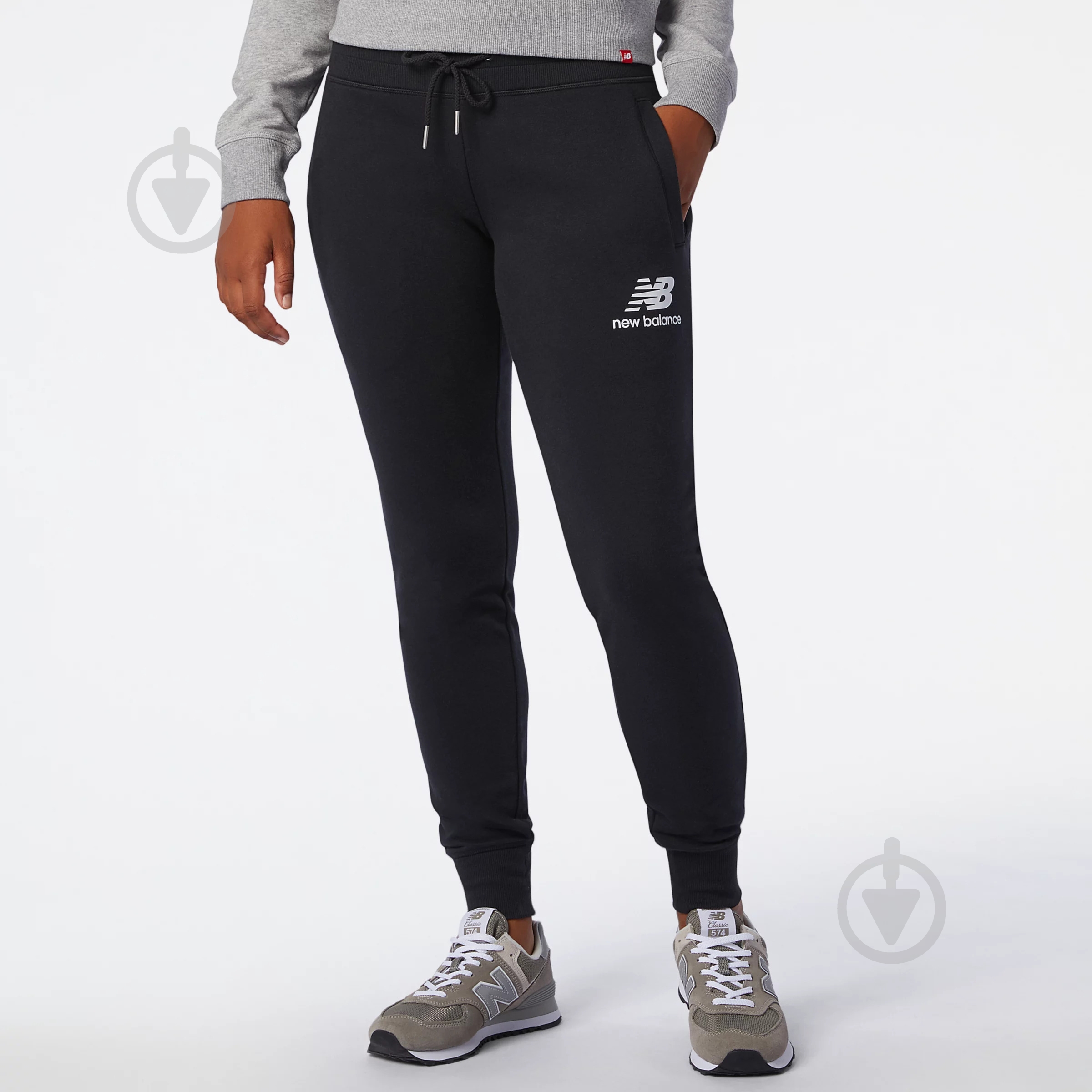 Брюки New Balance ESSENTIALS FT WP03530BK р. XL черный - фото 1