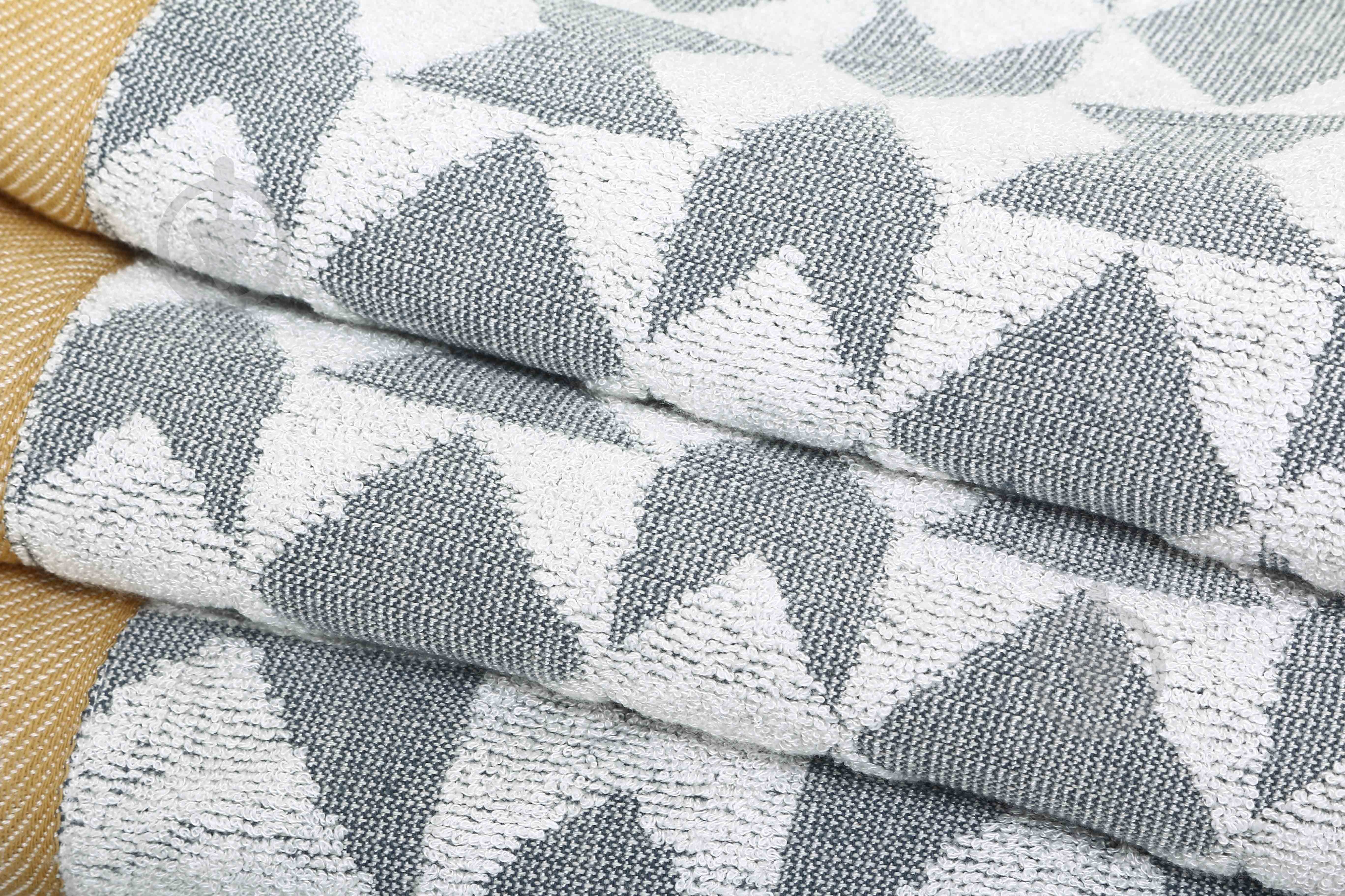 Полотенце махровое Zebra Tiles 50x90 см серый с бежевым Texpol - фото 2 Полотенце махровое Zebra Tiles 50x90 см серый с бежевым Texpol - фото 2