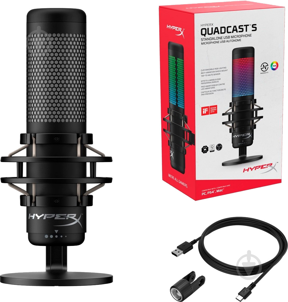 Мікрофон HyperX QuadCast S (4P5P7AA) - фото 8