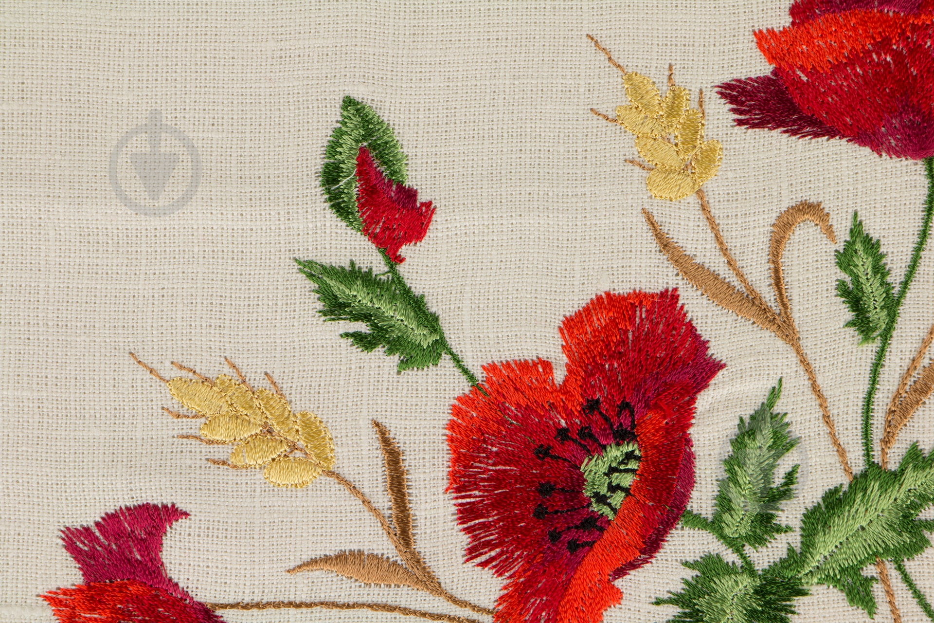 Раннер Гармонiя МАКИ 65x65 см молочный - фото 2