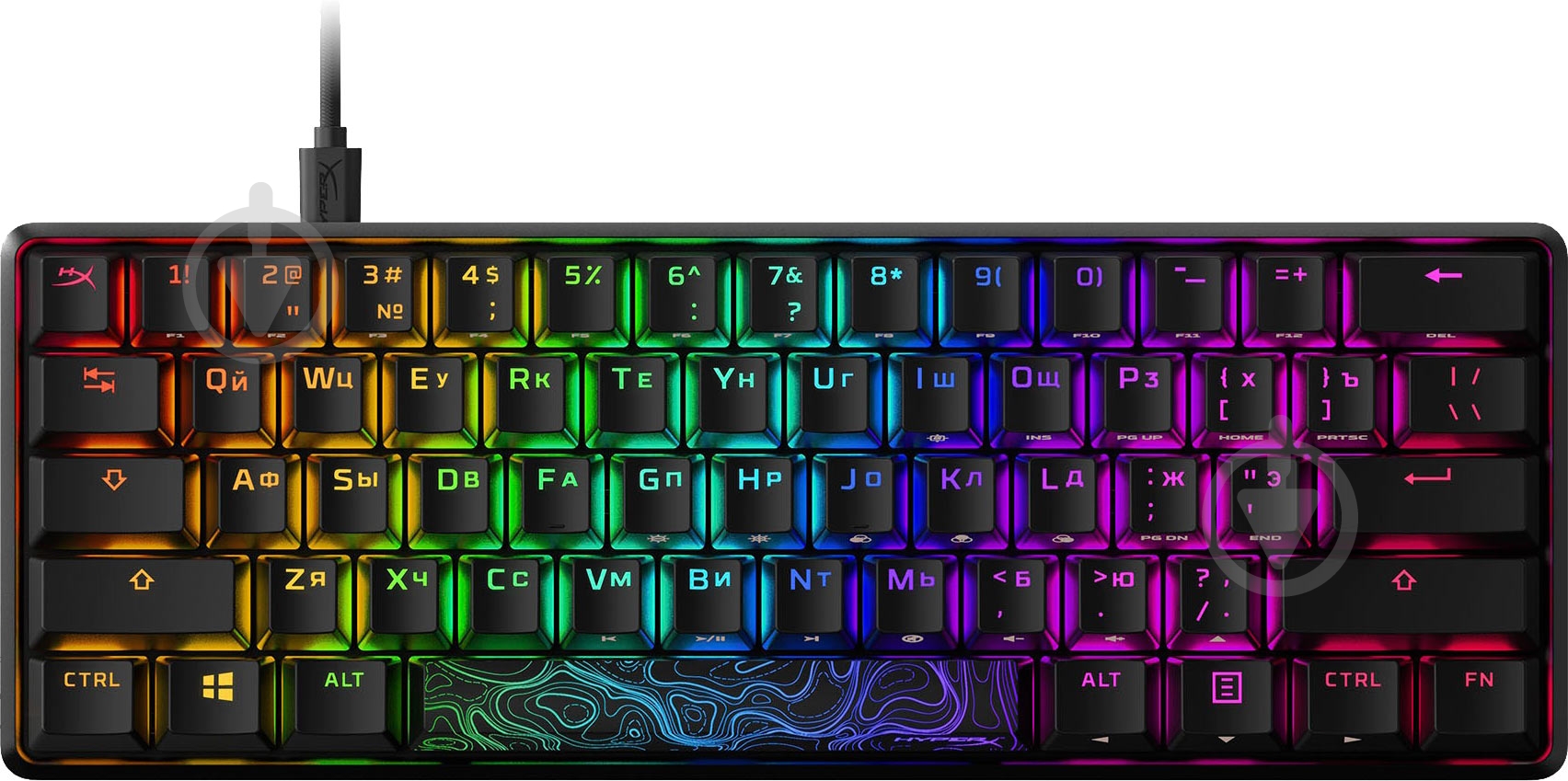 Клавиатура HyperX Alloy Origins 60 black (4P5N0AA) - фото 2
