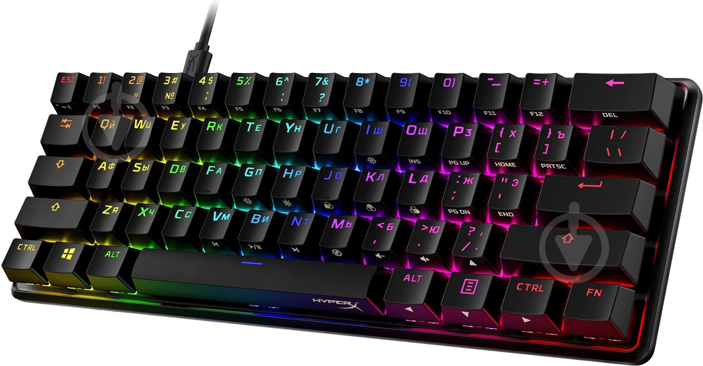 Клавиатура HyperX Alloy Origins 60 black (4P5N0AA) - фото 4