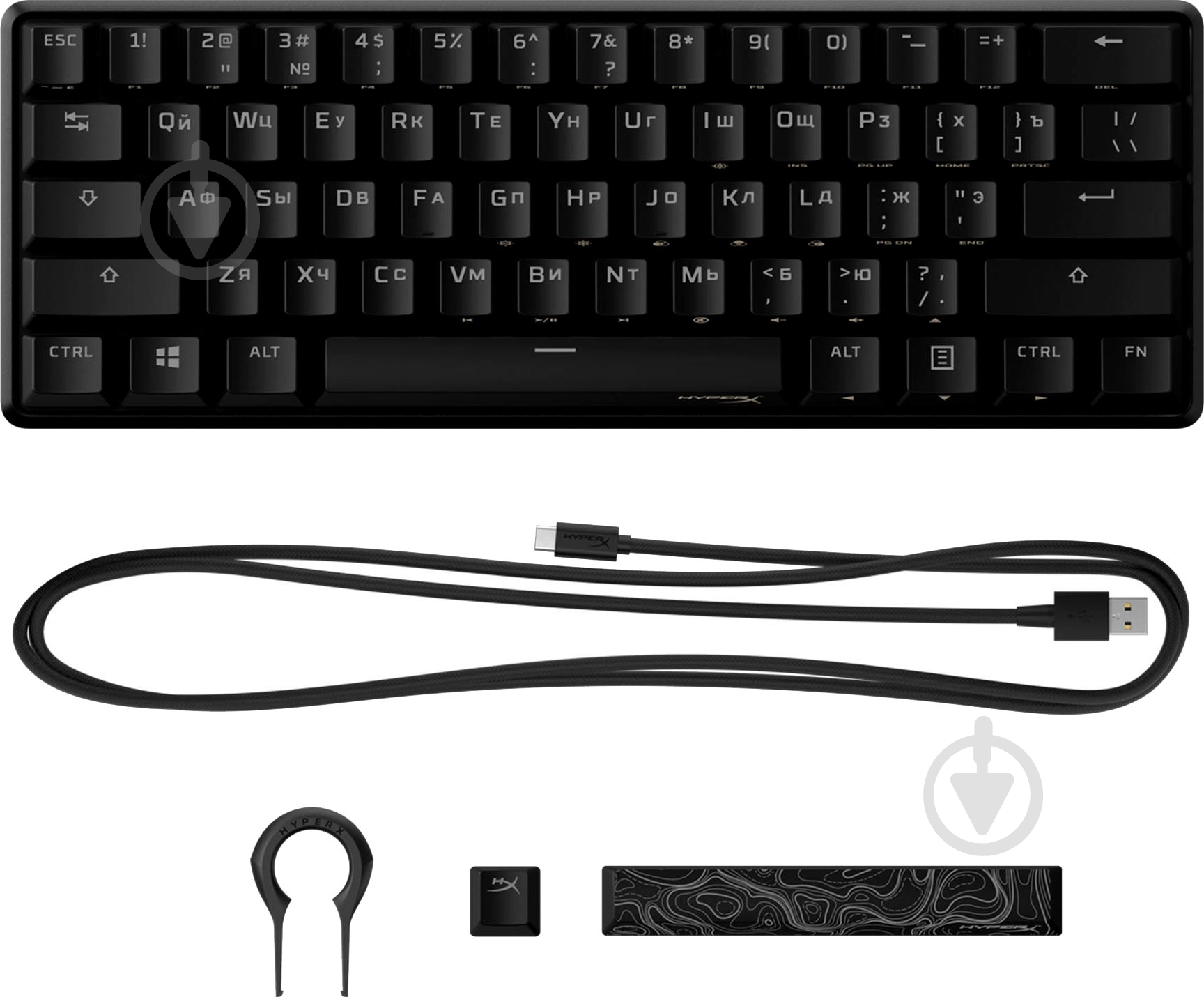 Клавиатура HyperX Alloy Origins 60 black (4P5N0AA) - фото 8