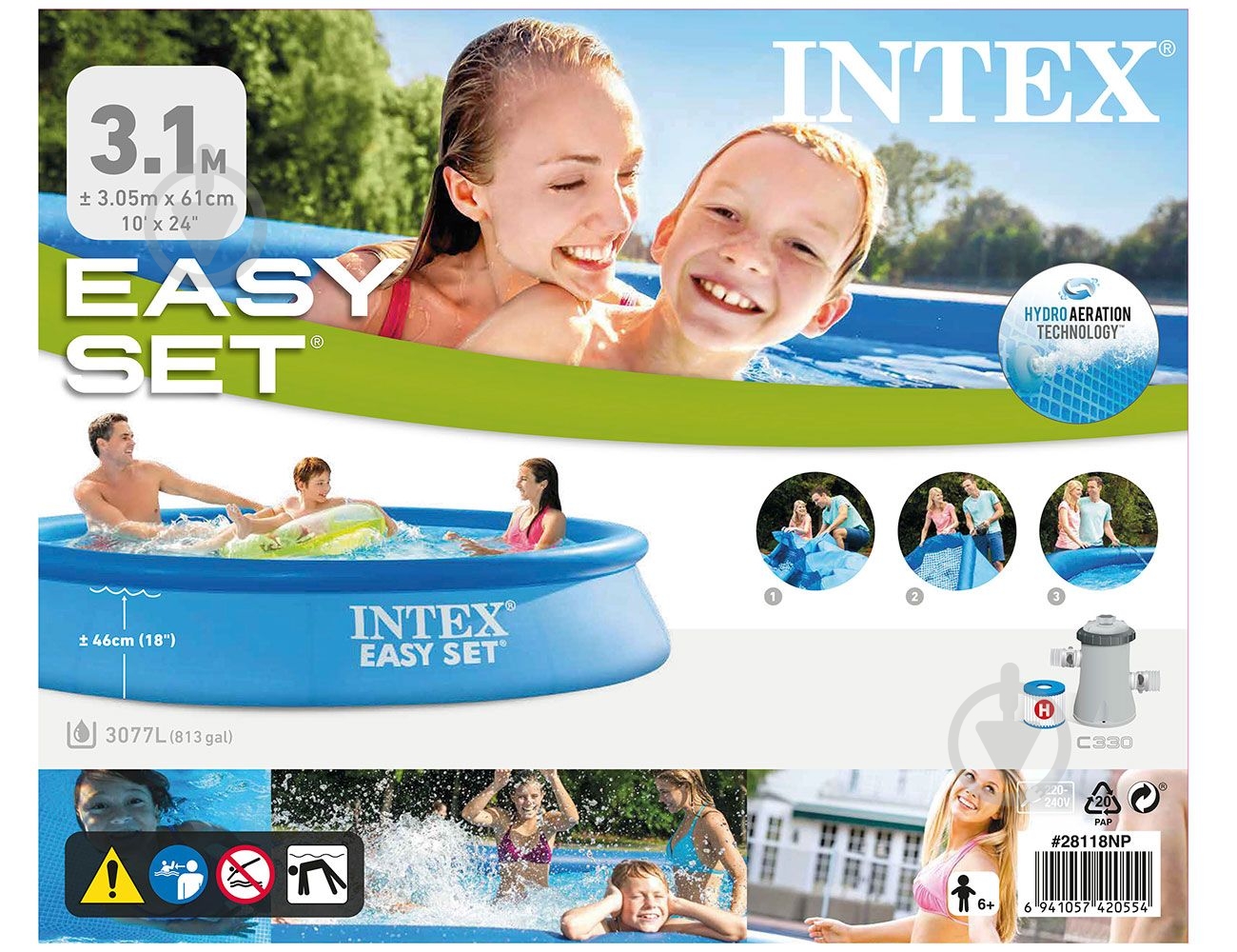 Бассейн надувной Intex Easy Set 28118 - фото 4