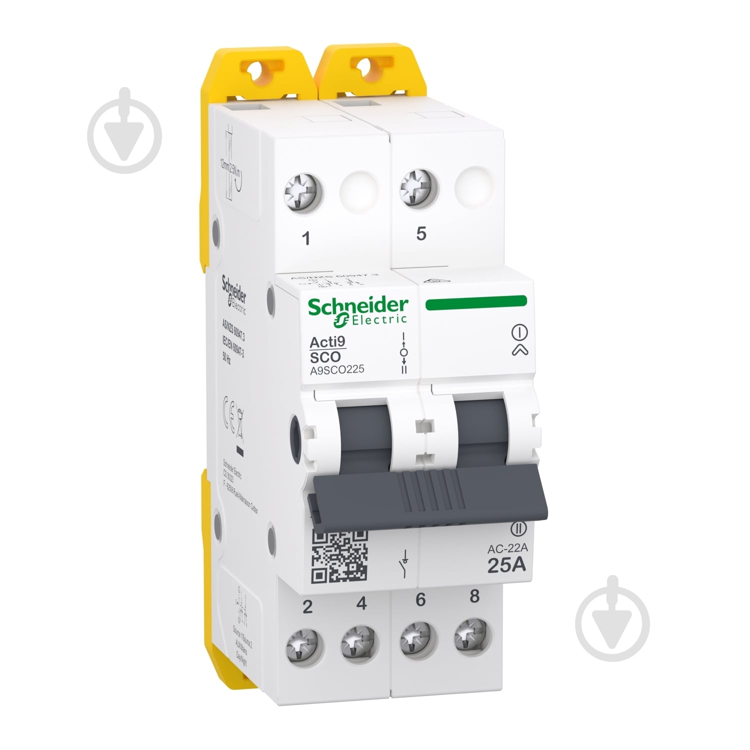 Перемикач 3-х позиційний Schneider Electric iSSW Acti9 2P 25A 400/415В A9SCO225 - фото 1