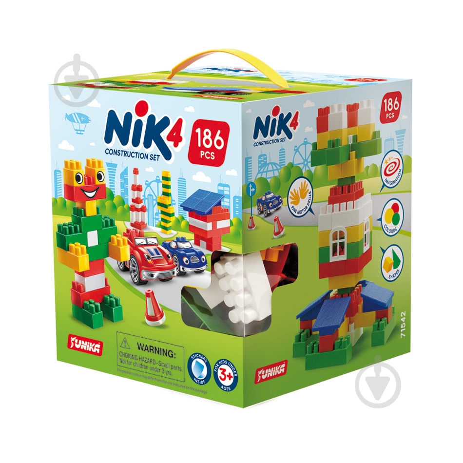 yunn⭐︎kids LIFE　4点 ᐉ Конструктор ЮНІКА дитячий NIK-4 186 деталей 71542 • Краща ціна