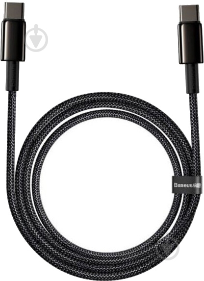Кабель BASEUS 100W TypeC-TypeC (CATWJ-A01) 2 м черный (947514) - фото 1
