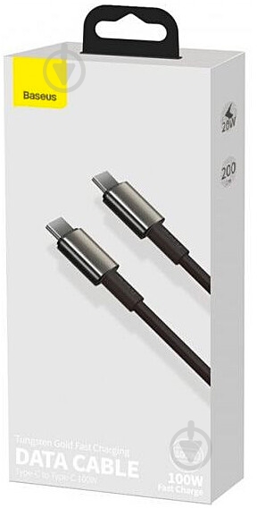 Кабель BASEUS 100W TypeC-TypeC (CATWJ-A01) 2 м черный (947514) - фото 6