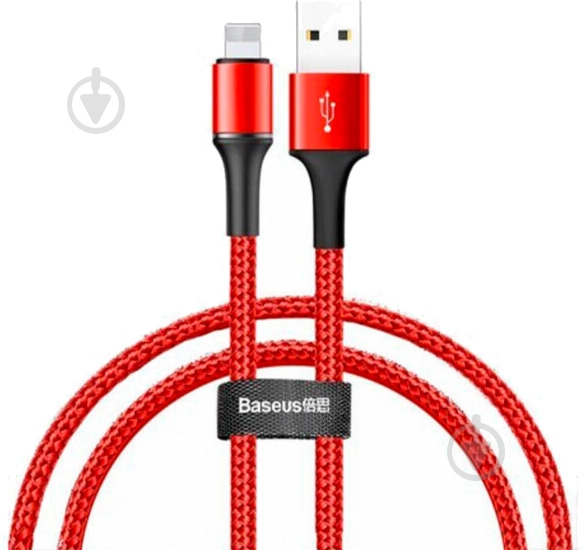 Кабель BASEUS USB to Lightning 2.4A (CALKLF-B09) 1 м червоний (948093) - фото 1