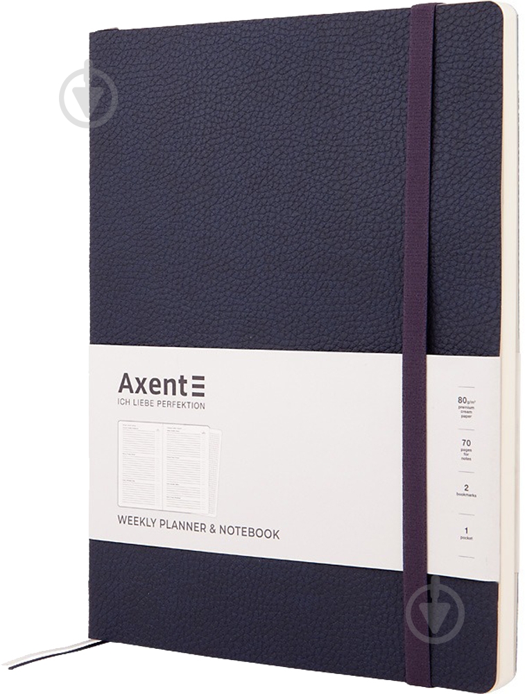 Дневник недатированный синий клетка Axent Partner Soft 8605-21-02-a - фото 6