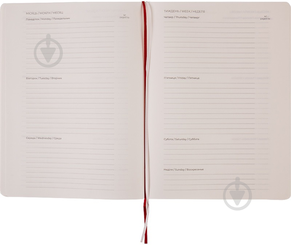 Дневник недатированный красный клетка Axent Partner Soft 8605-21-06-a - фото 3