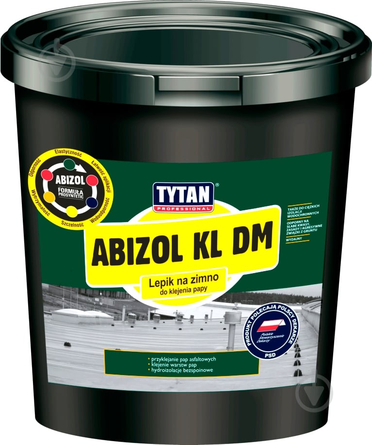 Мастика Tytan для руберойду чорна Abizol KL DM 9 кг - фото 1