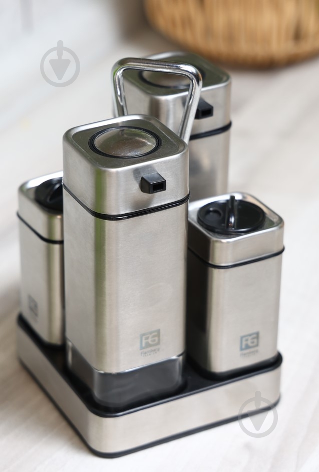 Набір для спецій Flamberg Premium на підставці Essential 100 та 220 мл - фото 4