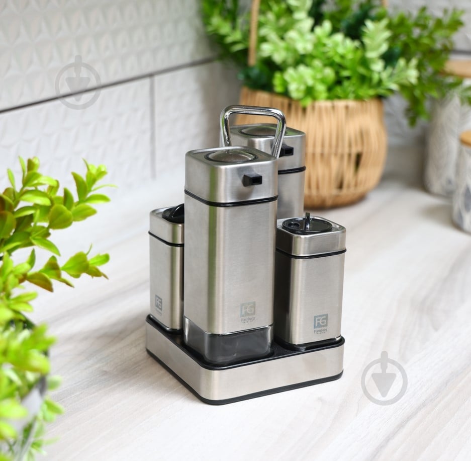 Набір для спецій Flamberg Premium на підставці Essential 100 та 220 мл - фото 2