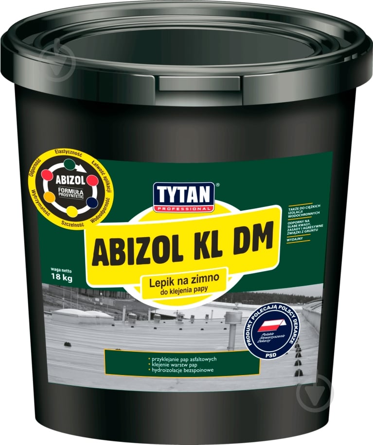 Мастика Tytan для руберойду чорна Abizol KL DM 18 кг - фото 1
