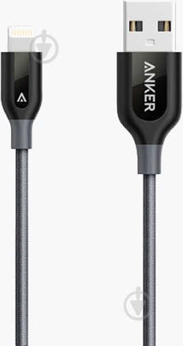 Кабель Anker USB – Apple Lightning 3 м Grey (A8123HA1) Powerline plus V2 - фото 2
