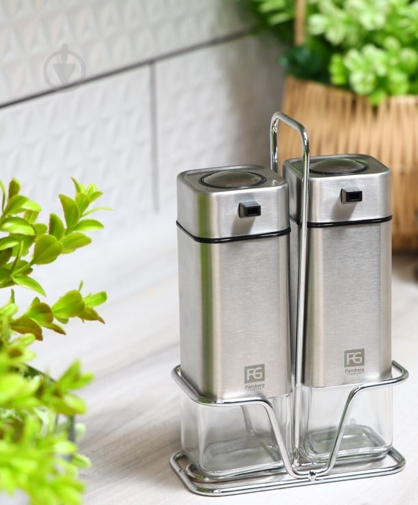 Набір для олії та оцту Flamberg Premium на підставці Sprinkle 220 мл - фото 2 Набір для олії та оцту Flamberg Premium на підставці Sprinkle 220 мл - фото 2