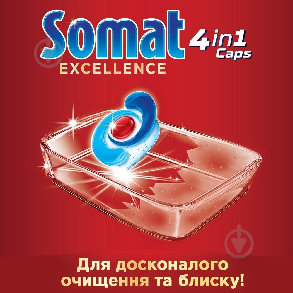 Таблетки для посудомийних машин Somat Exellence 4in1 60 шт. - фото 3