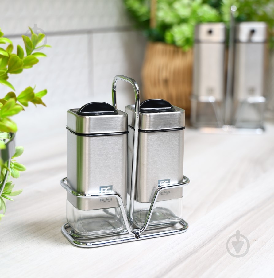 Набор для соли и перца Flamberg Premium на подставке Sprinkle 100 мл - фото 2 Набор для соли и перца Flamberg Premium на подставке Sprinkle 100 мл - фото 2