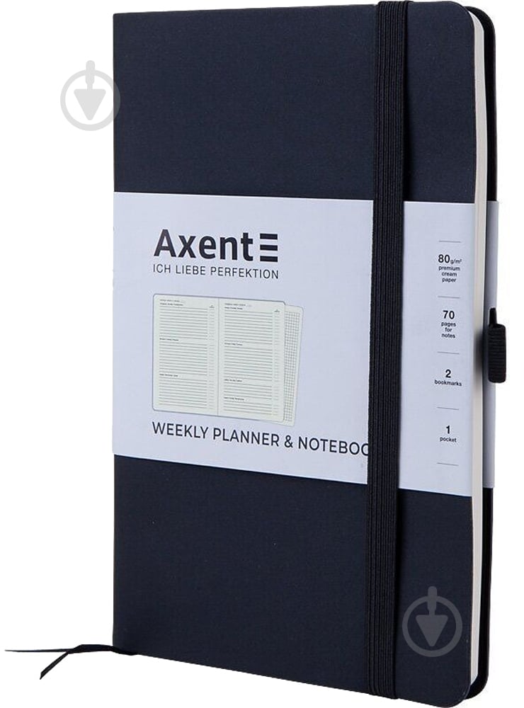 Дневник недатированный черный клетка Axent Partner Soft A5 8601-21-01-a - фото 2 Дневник недатированный черный клетка Axent Partner Soft A5 8601-21-01-a - фото 2