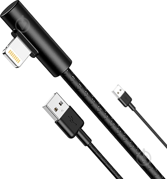 Кабель T-PHOX Lightning – USB 1 м чорний (T-L832 Black) - фото 2