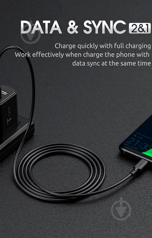 Кабель T-PHOX Type-C – USB 2.0 1,2 м черный (T-C829 Black) - фото 12 Кабель T-PHOX Type-C – USB 2.0 1,2 м черный (T-C829 Black) - фото 12