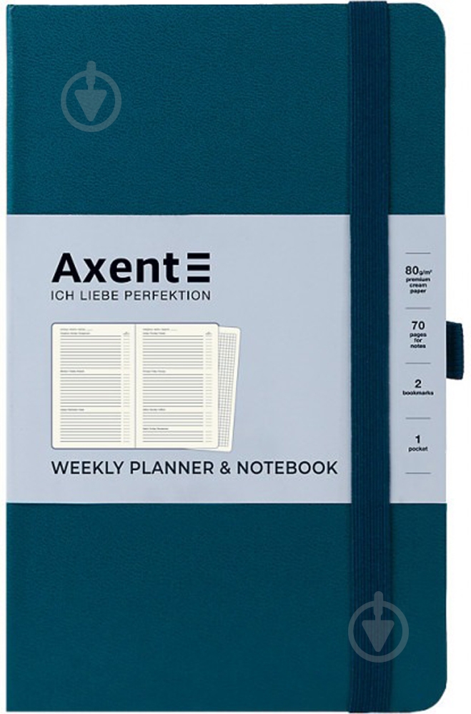 Щоденник недатований малахітовий клітинка Axent Partner Strong A5 8602-21-31-a - фото 1