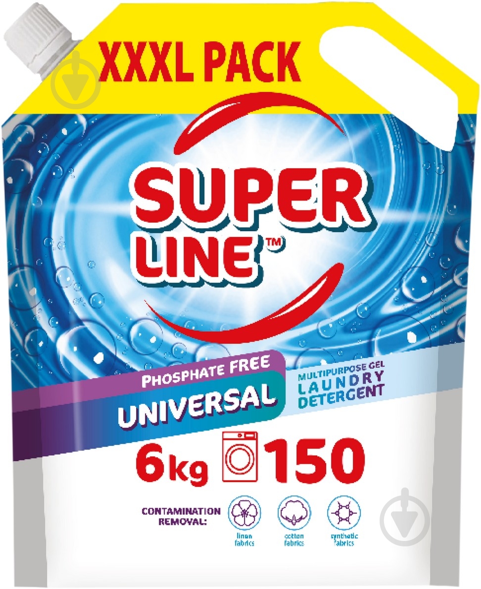 Гель для машинной и ручной стирки SUPER LINE UNIVERSAL 6 кг - фото 1 Гель для машинной и ручной стирки SUPER LINE UNIVERSAL 6 кг - фото 1