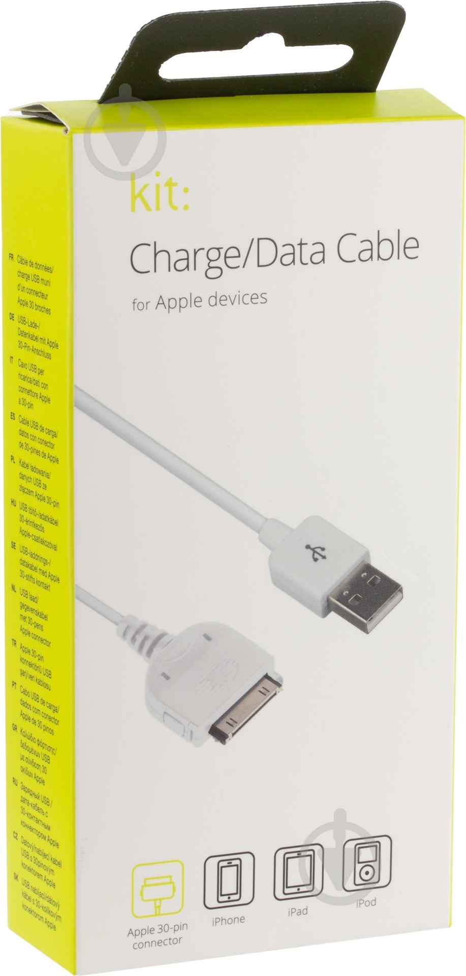 Кабель Kit Lightning – 30-pin 1 м (IPUSBDATWHKT) - фото 3 Кабель Kit Lightning – 30-pin 1 м (IPUSBDATWHKT) - фото 3